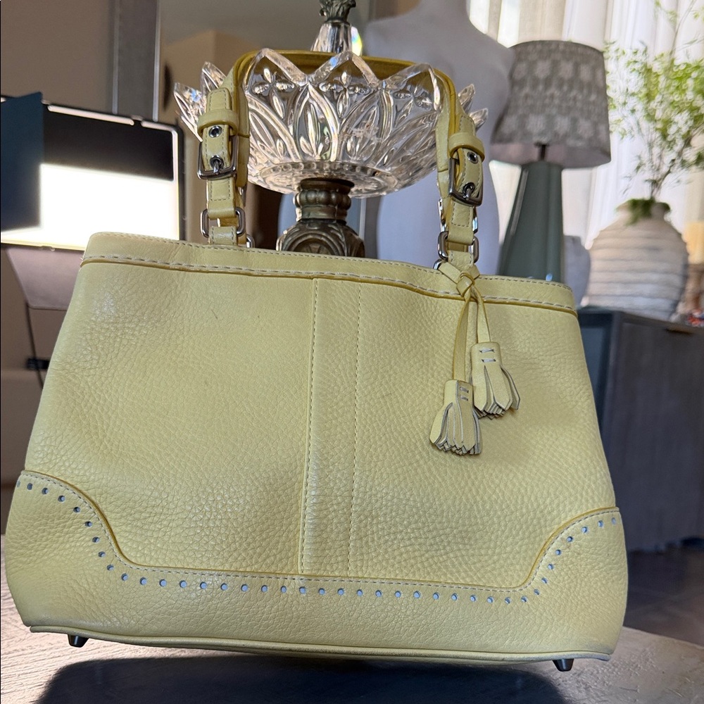 Coach Yellow Leather Shoulder Bag